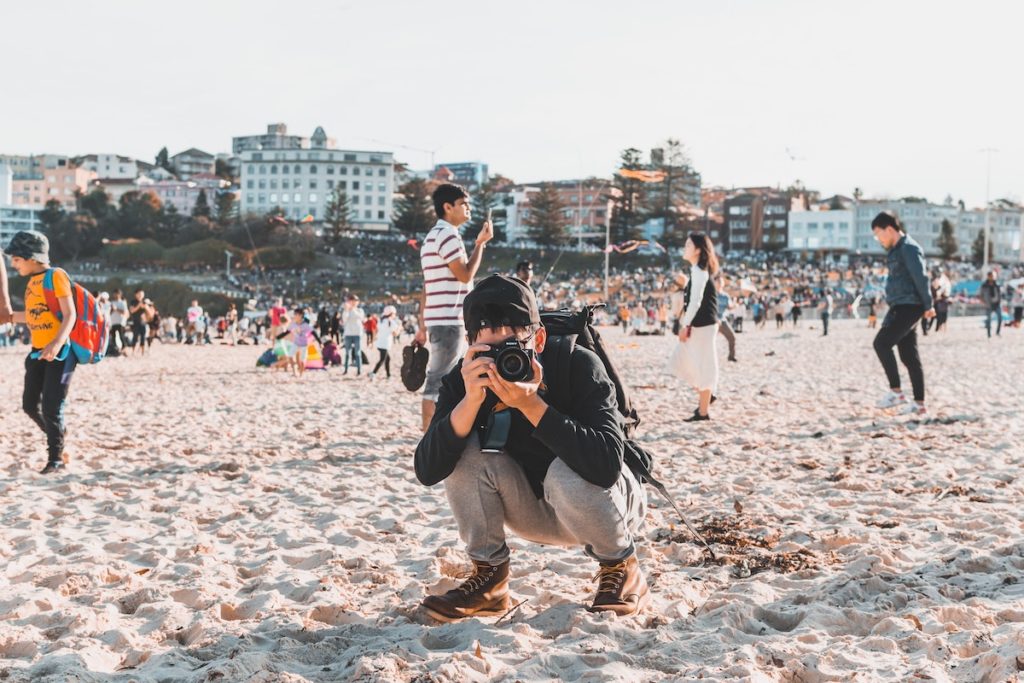Tourist in Bondi Beach Australien
